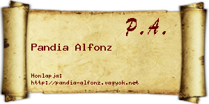 Pandia Alfonz névjegykártya
